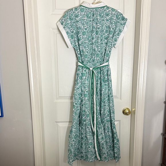 Large Entro Elegant Green Floral Dress - Picture 6 of 6